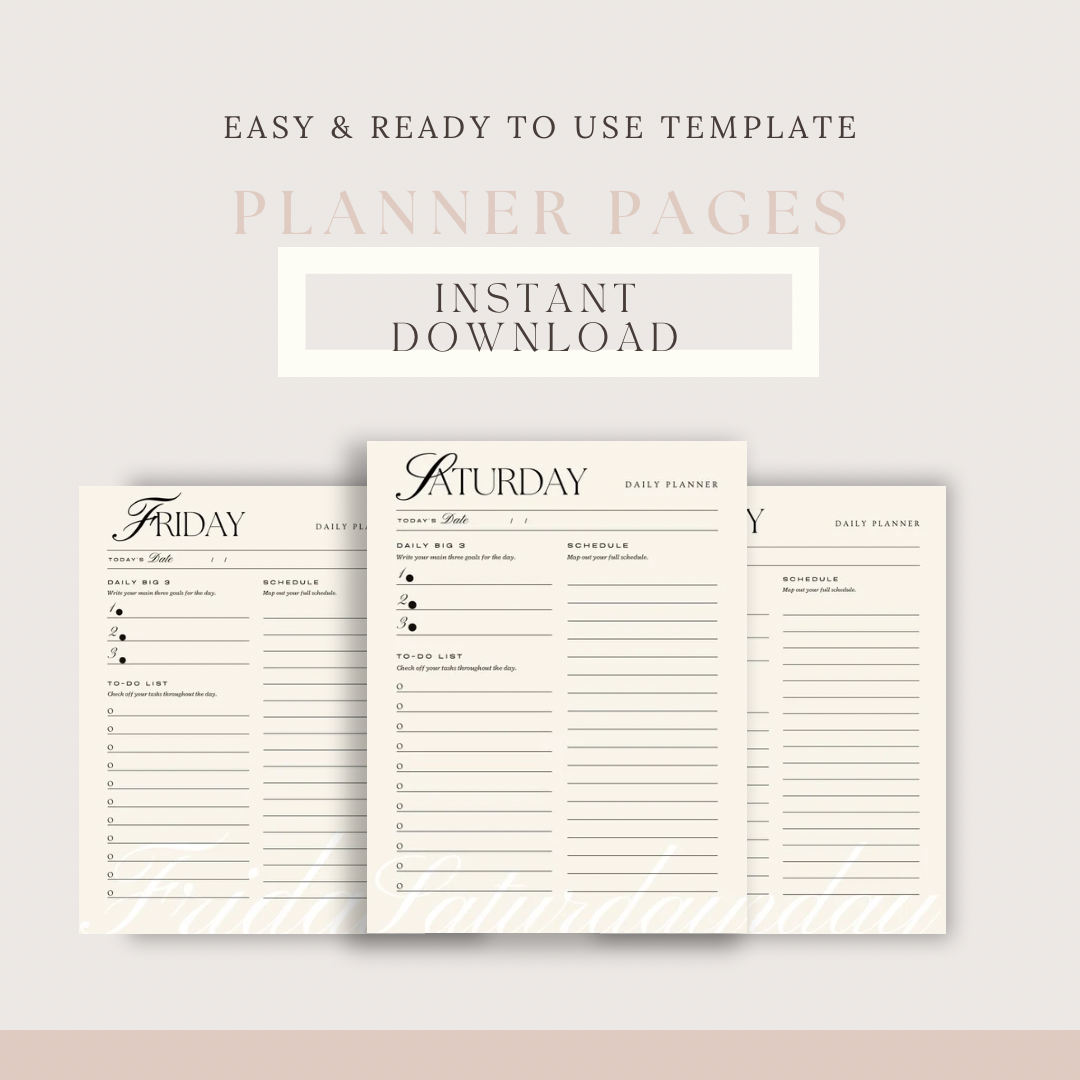 Aesthetic ddigital planner